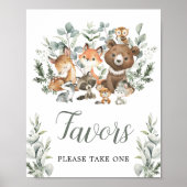 Favoriten Eukalyptus Woodland Baby Animals Party s Poster (Vorne)