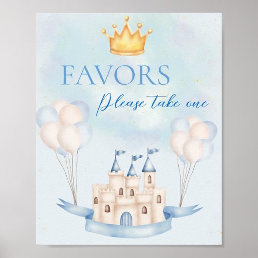 Favoriten FairyTale Prince Burg Crown Ballon Party Poster (Vorne)
