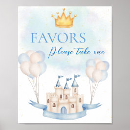Favoriten FairyTale Prince Burg Crown Ballon Party Poster