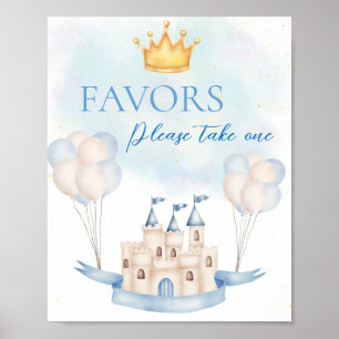 Favoriten FairyTale Prince Burg Crown Ballon Party Poster