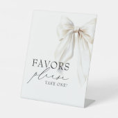 Favoriten für das White Bow-Brautparty Sockelschild (Vorderseite)