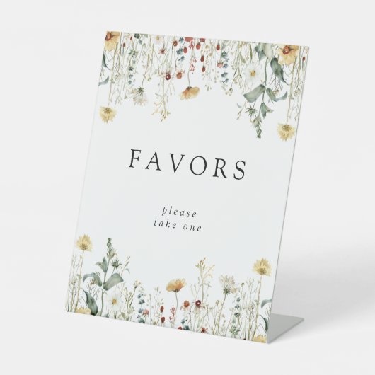 Favoriten für die Sommerfeld-Wildblume Sockelschild (Vorderseite)