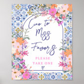 Favoriten für mediterranes florales Brautparty Poster (Vorne)