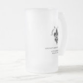 Favoriten für Schwarz und Weiß-Junggeselinnen-Absc Mattglas Bierglas (VorderseiteRechts)