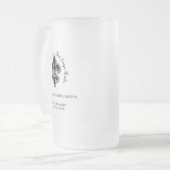 Favoriten für Schwarz und Weiß-Junggeselinnen-Absc Mattglas Bierglas (Vorderseite Links)