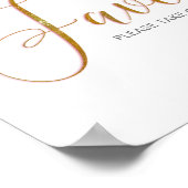 Favoriten Gold Glitzer Script Text Poster (Ecke)