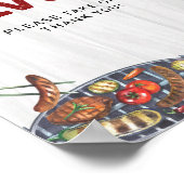 Favoriten GRILLEN Backyard Rustic Baby Shower Poster (Ecke)