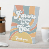 Favoriten Groovy Retro Sunshine Baby Shower Sockelschild (In SItu)