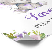 Favoriten nehmen ein kleines Erdnusselephant-Mädch Poster (Ecke)