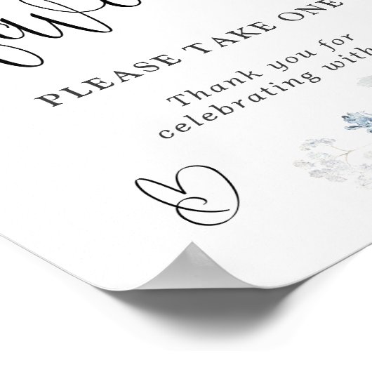 Favoriten Nehmen Sie bitte einen bläschen Pfirsich Poster (Ecke)