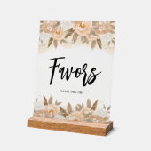 Favoriten Peach-Blume-Brautparty Acrylschild (Winkel)