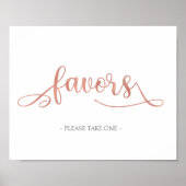 Favoriten Rose Gold Trendy Wedding Sign Poster (Vorne)