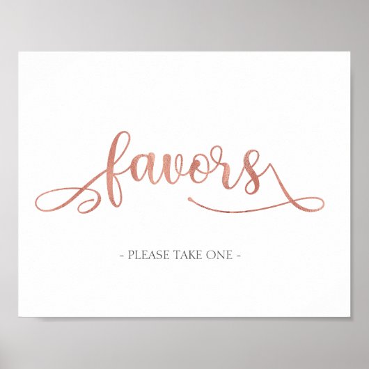 Favoriten Rose Gold Trendy Wedding Sign Poster (Vorne)