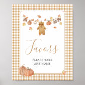 Favoriten Rustic Pumpkin Fall Baby Shower Poster (Vorne)