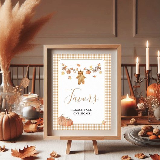 Favoriten Rustic Pumpkin Fall Baby Shower Poster