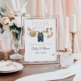 Favoriten Schildkröte Rustic Fall Baby Shower Poster