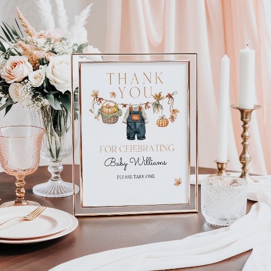 Favoriten Schildkröte Rustic Fall Baby Shower Poster