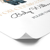 Favoriten Schildkröte Rustic Fall Baby Shower Poster (Ecke)