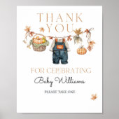 Favoriten Schildkröte Rustic Fall Baby Shower Poster (Vorne)