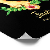 Favoriten Schildpatte Giraffe Baby Shower Poster (Ecke)