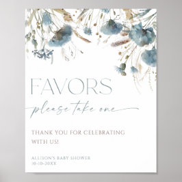 Favoriten signalisieren robuste blaue Wildblume Poster