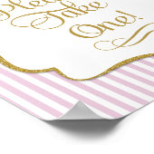 Favoriten Signieren rosa Goldrand Poster (Ecke)