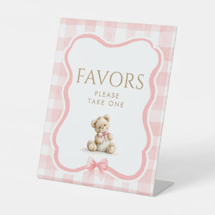 Favoriten Süßer Teddybär Baby Shower Tischschild Sockelschild