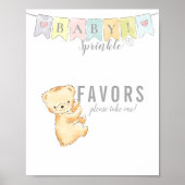 Favoriten Tafelschild Sprinkle Bär und Banner Poster (Vorne)