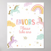 Favoriten Unicorn Sweet Table Girl Birthday Party Poster (Vorne)