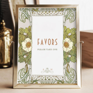 Favoriten Unterschrift Gäste Vintages Jugendstil v Poster