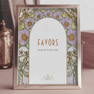 Favoriten Unterschrift Gäste Vintages Jugendstil v Poster