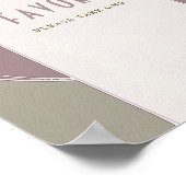 Favoriten Unterschrift Gäste Vintages Jugendstil v Poster (Ecke)