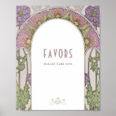 Favoriten Unterschrift Gäste Vintages Jugendstil v Poster (Vorne)