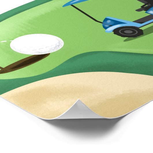 Favoriten Vielen Dank Golf Par-T-Shirt Boy Birthda Poster (Ecke)