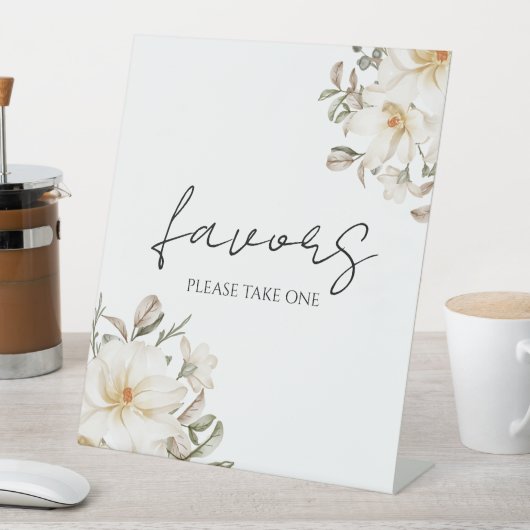 Favoriten Weißes Brautparty Modernes Skript Sockelschild (In Situ)