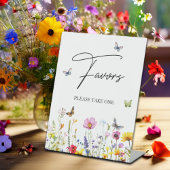 Favoriten Wildblumen Schmetterlinge Brautparty Sockelschild