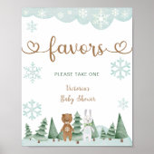 Favoriten Winterschneeflocken-Waldplakat Poster (Vorne)