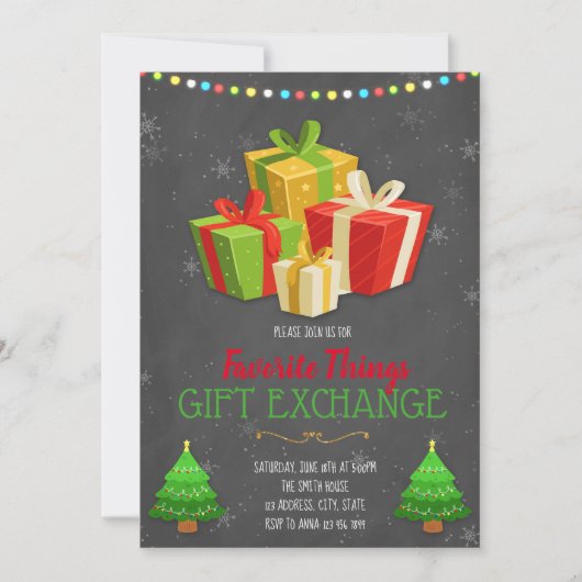 Favoritenaustausche Party Einladung (Vorderseite)