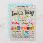 Favoritenaustausche Party Einladung (Vorne/Hinten)