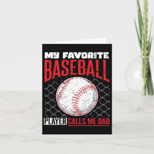 FavoritenBaseball-Player ruft Vater Baseball-Vater Karte