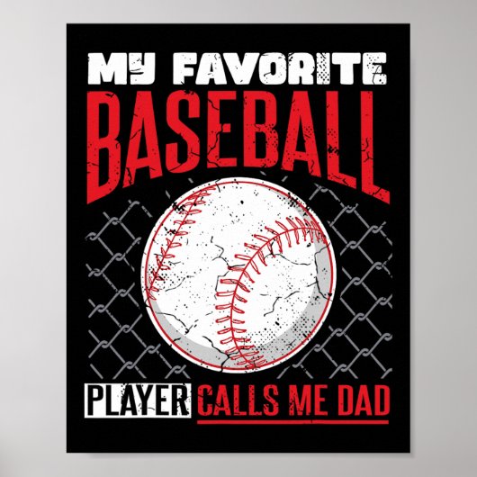 FavoritenBaseball-Player ruft Vater Baseball-Vater Poster (Vorne)