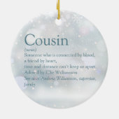 Favoritendefinitionen für Cousin Schneeflocken Keramik Ornament (Hinten)