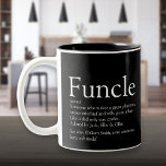Favoritenfunktionalität Onkel Moderne Definition S Zweifarbige Tasse<br><div class="desc">Personalisieren Sie für Ihre spezielle,  Lieblings-Funktion oder Onkel,  um ein lustiges einzigartiges Geschenk zu schaffen. Es ist eine perfekte Art,  ihm jeden Tag zu zeigen,  wie phantastisch er ist. Entwickelt von Thisisnotme©</div>