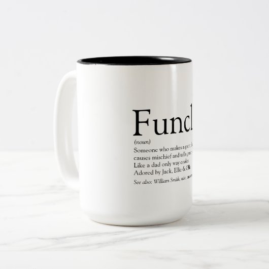 Favoritenfunktionalität Onkel Moderne Definition Zweifarbige Tasse (Vorderseite Links)