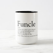 Favoritenfunktionalität Onkel Moderne Definition Zweifarbige Tasse (Mittel)