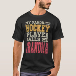 Favoritenhockey-Player Oma Vintag Typografie T-Shirt