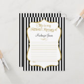 Favoritenkarte Geburtstags-Erinnerungen Schwarzes  Karte (Vorderseite/Rückseite Beispiel)