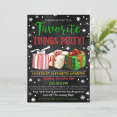 Favoritenklänge Exchange-Party Einladung (Stehend Vorderseite)