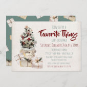 Favoritenklänge Geschenke Exchange braune Papierpa Einladung (Vorne/Hinten)