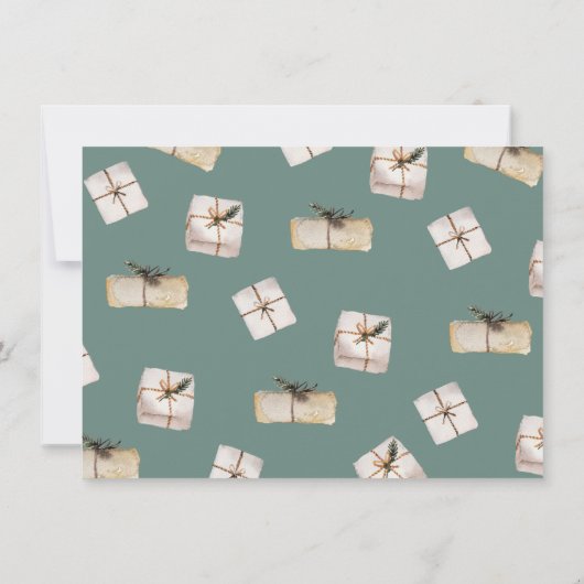 Favoritenklänge Geschenke Exchange braune Papierpa Einladung (Rückseite)